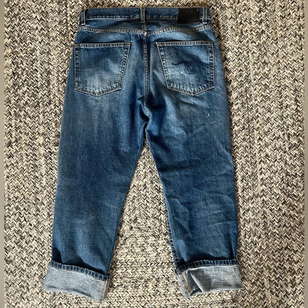 R13 Boyfriend Jeans in Garnet Blue Size 27 - Picture 3 of 9